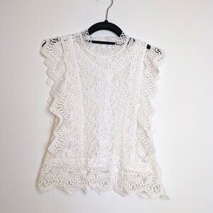Lulumari Lace Sleeveless Top - Size Small